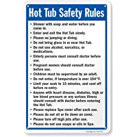 Hot Tub Rules Sign- 18 &quot-x 12&quot-